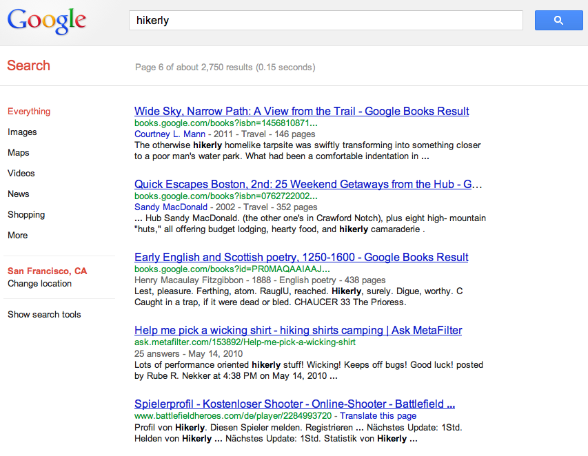 Overheard on the Trail: Submissions